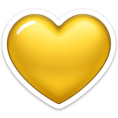 heart with a metallic yellow finish sticker