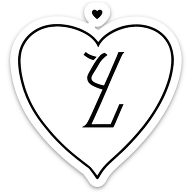  Un grand cœur avec les initiales S+L sticker