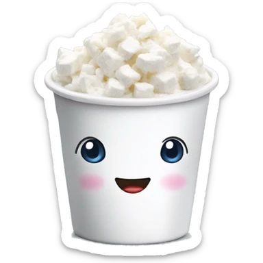 Cottage cheese in a cup sticker