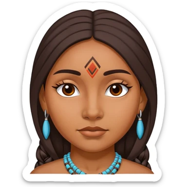 Cherokee indian girl sticker