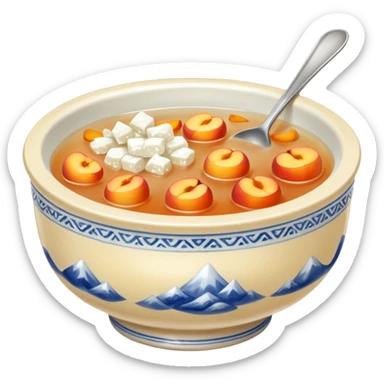 snow fungus and peach gum soup sticker