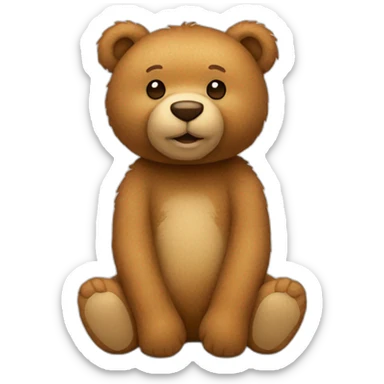 Light brown teddy bear sticker