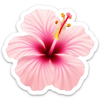 hibiscus pink pastel  sticker
