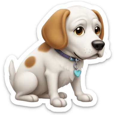 Dog with cquette sticker