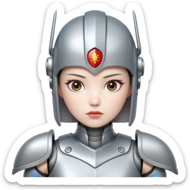 chinese babe ai robot warrior sticker