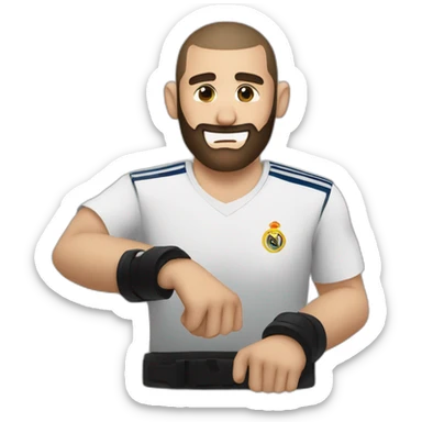Benzema handcuffed sticker