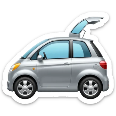 car door open from front view sticker