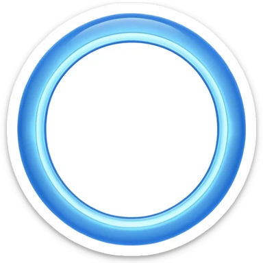 circular blue halo 3d hovering sticker
