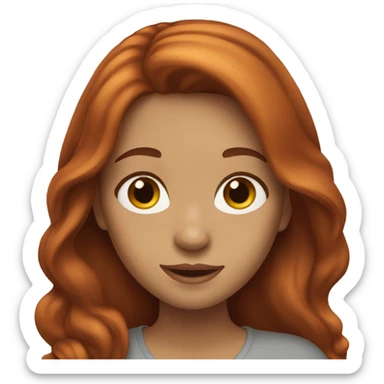 Auburn hair girl sticker