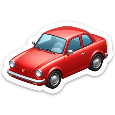 CARRO ROJO DE EN DIAGONAL sticker