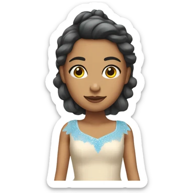 Chica bailarina con vestido azul  sticker