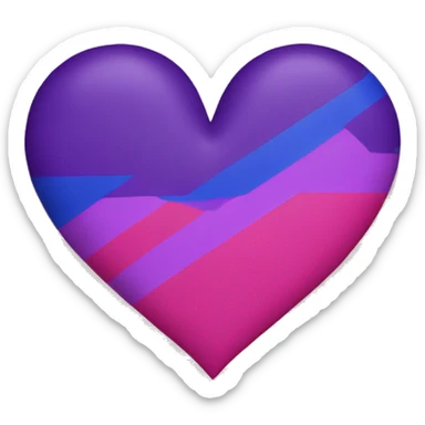 Bisexual heart sticker