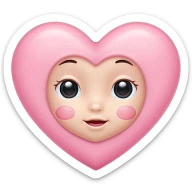Baby pink heart sticker
