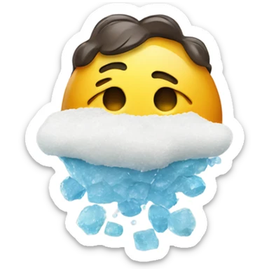 happy emoji with salt sticker