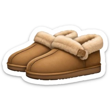 pair of comfy furry low slipper uggs sticker