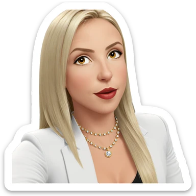 blonde beauty with elegant jewelry sticker