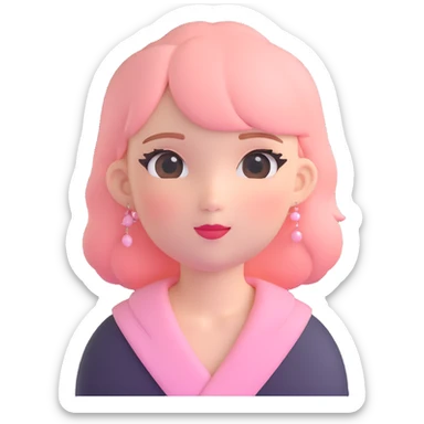 cute soft girl with pastel aesthetic and blush sticker