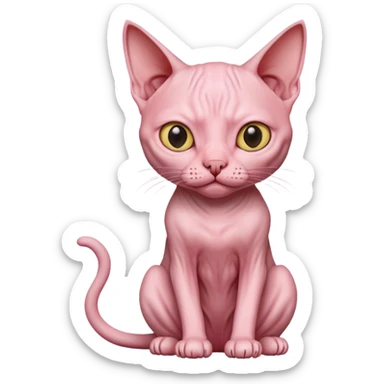 Hairless cat sitting sticker