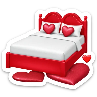 red glitter barbie dollhouse bed sticker