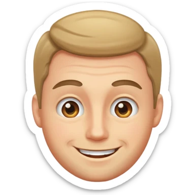 A guy totally head over heels in love  sticker