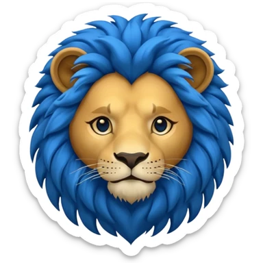 lion bleu sticker
