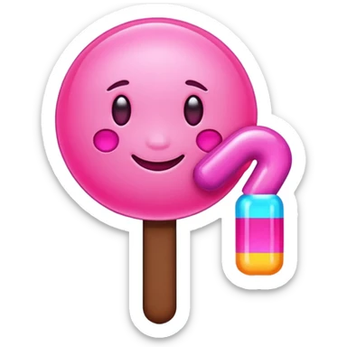 “magic candy” written in pink neon sticker