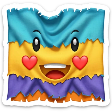 split fabric sticker