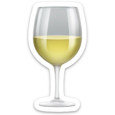wine glass white wine sticker