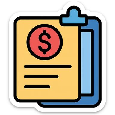 payroll icon, simple, clear, professional, suitable for finance or HR app sticker