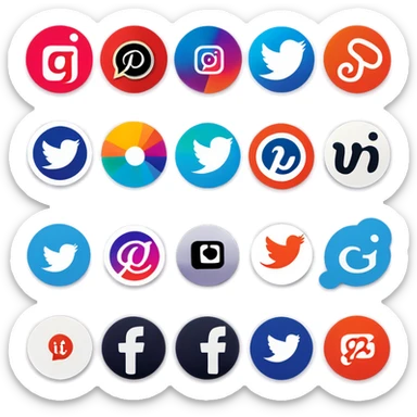 Social Media logos sticker