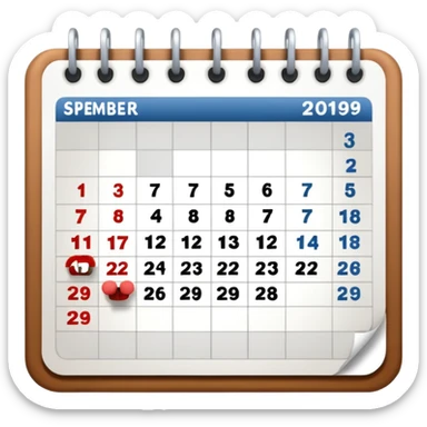 Calendar september sticker