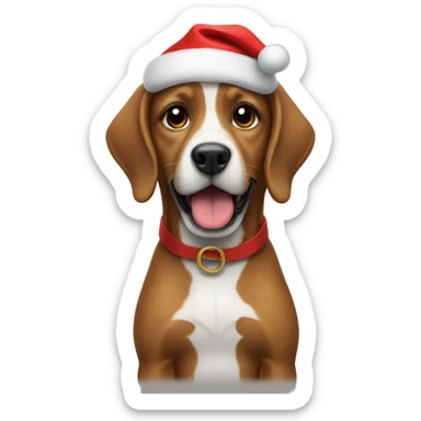 Dog with santa had sticker