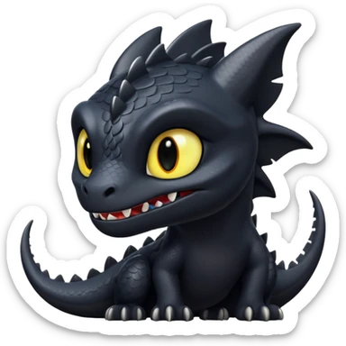 Night fury from how to train your dragon sticker