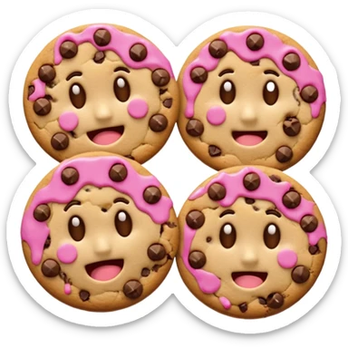 please create cookie emojis, similar to a cookie that looks like it's smiling for a happy cookie, or a cookie that looks like it's frowning for a sadcookie. please use other emotions other than happy or sad sticker