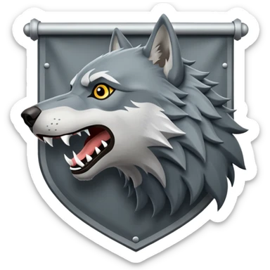 In game of thrones house stark banner wolf sticker