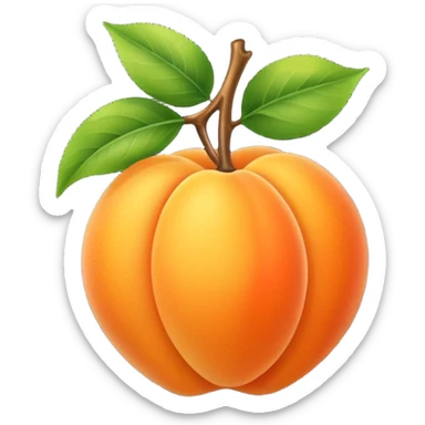abricot unique sans feuille sticker