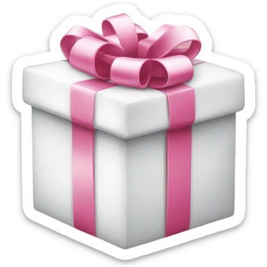 Pink and white Christmas present  sticker