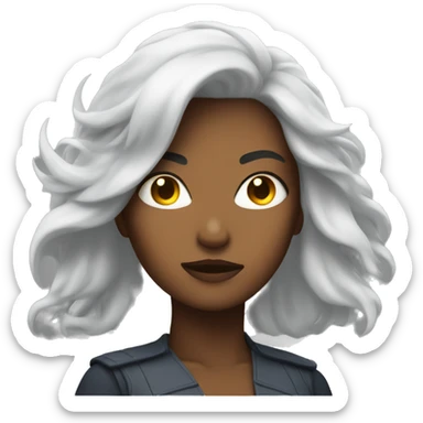 woman with storm power sticker