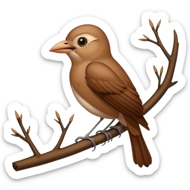 Nightingale bird sticker