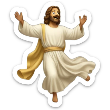 jesus dancing sticker