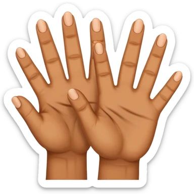 Hands doing 67 sticker