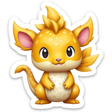 an edgy cute kawaii vernid-fionbri with splash patterns full body sticker