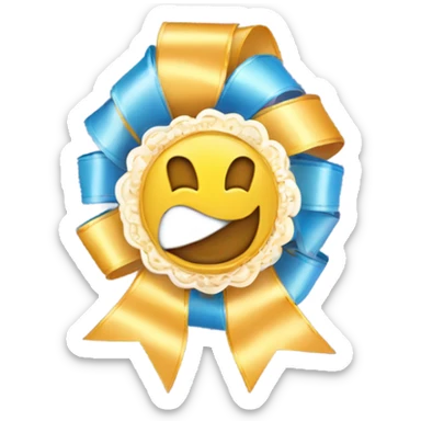 congratulatory ribbon 4 months sticker