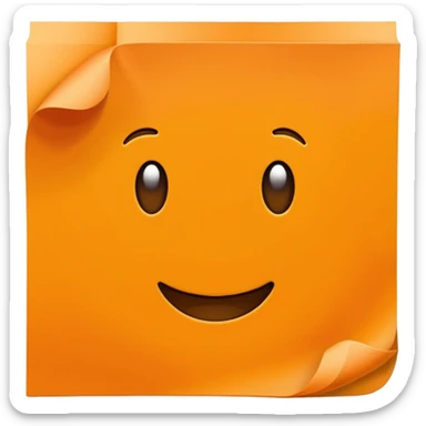 orange post-it note sticker