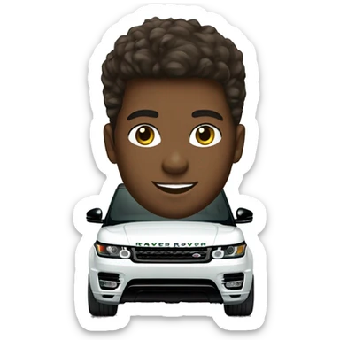 pretty brown skin boy driving range rover sport  sticker