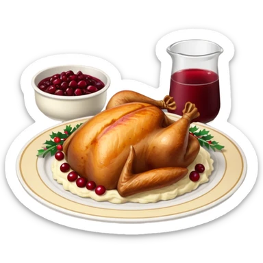 festive dinner plate sticker