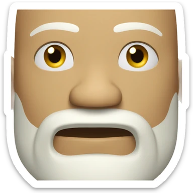 Big boxer white bald blonde beard  sticker