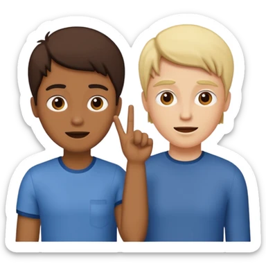 two people talking or acting a skit sticker