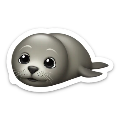 Seal laying in bed sticker