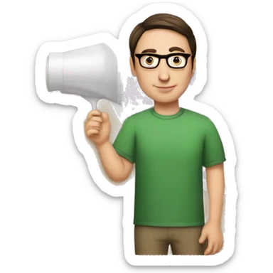 Leonard from big Bang theory with sign that says sarcasm sticker